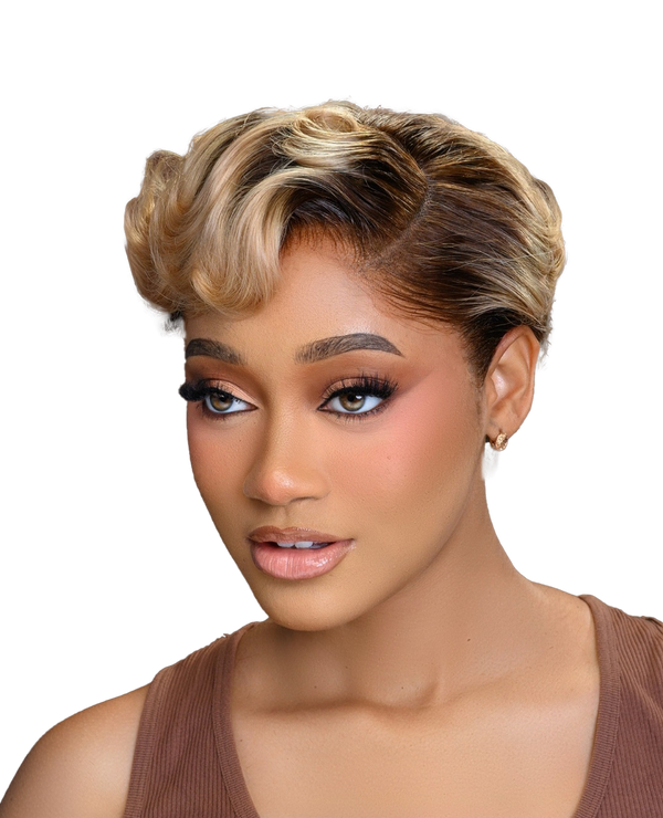 MINI FRONTAL BLACK CURLY PIXIE